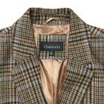 Chadwick's  Vintage Wool Blend Plaid 2 Button Lined Blazer Brown & Blue Size 8 Photo 4