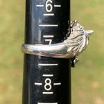 Gorgeous Women's Sterling Silver Horse Equestrian Ring, Satin Finish, Size 7 Photo 8