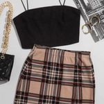 SheIn Plaid Skirt Photo 0