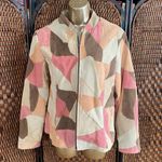 Size L//Vintage 90s Pink Patchwork Suede Leather Jacket Size L Photo 0