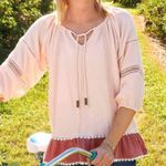 Matilda Jane  Blush and Burgundy Call Mee Cute Blouse Photo 1