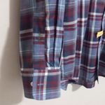 J. McLaughlin  M Cotton Plaid Button Down Long Sleeved Shirt Top in Blue Photo 6