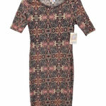 LuLaRoe  Julia Printed‎ Stretch Short Sleeve Dress Photo 0