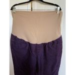Loft Ann Taylor  Womens Pants Size 14 Purple Corduroy Maternity‎ Pants Wide Leg Photo 4