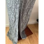 Adrianna Papell  Lace Dress Gown Grey/Grayish Blue Mother of the Bride Size 2 Photo 5