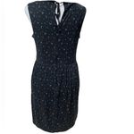 Loft Ann Taylor  Black with White Dots Sleeveless Above the Knee Dress Size SP Photo 4