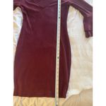 A'Gaci  Maroon Burgundy Dress Wine Medium Bell Sleeve Mini Fall Bodycon Photo 4