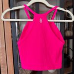 FP Movement Happiness Runs Long Cropped Tank Top ribbed workout sports bra neon Silver Size L Photo 1