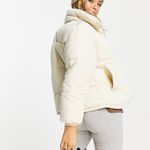 Pull & Bear Padded Puffer Jacket In Ecru Photo 2