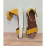 MIA  Women’s Platform Sandals Faux Leather Strappy Yellow Mustard Size 8 Photo 5