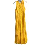 Antonio Melani 495.  sun yellow v neck Linen blend maxi dress size 4 Photo 1