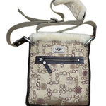 UGG  Australia‎ Logo Monogram Gold Metallic Crossbody Bag Purse Fuzzy Lined Photo 0