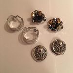 Lot Of 3 Vintage Costume Jewelry Earrings Clip On 3 Signed SARAH Barclay Vogue Photo 4