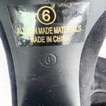 Olivia Fargiano Womens 6 Over the Knee Peep Toe Sueded Fabric Heeled Boot Black Photo 4