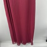 Birdy Grey  Kira Chiffon One‎ Shoulder Bridesmaid Dress in Cabernet Sz S NEW Photo 4