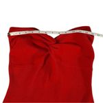 Red Knit Strapless Sweater Midi Dress Women’s Medium Bodycon Sexy Date Night Photo 6