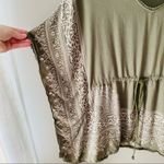 Earthbound  Pullover Blouse Green Sz Small Photo 3