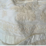 ZARA  LINEN BLEND EMBROIDERED OVERSHIRT  Medium‎ Dressy Casual Cream Floral Photo 2