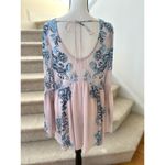 Intimately Free People Symphony Sheer Swing Blue Pink & Blue Floral Slip Dress Size XS Photo 1