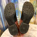 John Fluevog Encourage Kathryn Leather Tall Boots Black Burgundy Yellow 8 GUC Photo 8