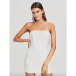 retrofete Cassandra Strapless Mini Dress Silver White Womens Size Medium Photo 12