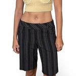 Loft Black & white striped shorts capri fit Photo 0