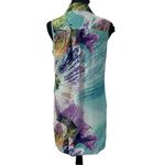 Spense Floral Print Sheer Top(Size Small) Green Photo 1