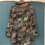 Anthracite‎ by Muse Women's trench Jacket Animal Print Lined Pockets Size 4 coat Black Photo 2