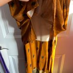 Womens Vintage always Caroline elephant and palm tree print summer long dress Orange Size 8 Photo 7