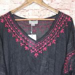 Exist BE Beach by | stone wash gray/ hot pink swim coverup Photo 3