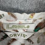 Orvis Feather Print Button Down Shirt Women's 8 Cotton Wrinkle Resistant Photo 3
