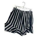 ECI Nwt Beige By  Stripe Shorts With Ruffled Hem Size M Photo 2