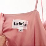Ladivine Satin Spaghetti Straps Formal Evening Maxi Gown in Dusty Pink Size M Photo 7
