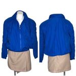 Head Tennis Warmup Jacket Royal Blue Full Zip VINTAGE Gathered Sleeves Photo 9