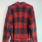 SKIMS NWOT  Brick Buffalo Check Cozy Knit Unisex Robe Photo 7
