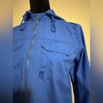 EUC Lauren Ralph Lauren Blue Full Zip Up Cargo Jacket size petite small Photo 2