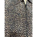Allison Taylor  Animal Print Silk Blazer Jacket Full Zip Lined Black Brown Size S Photo 4