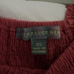 Good Luck Gem  Coral and Black Smocked Tank Tops Photo 2