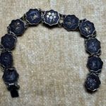 VINTAGE / ANTIQUE JAPANESE DAMASCENE BRACELET HANDMADE ARTISAN GOLD SILVER Black Photo 0