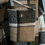 Brown Multicolored Plaid Shacket Size Medium Photo 7