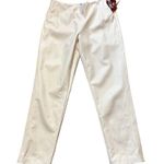 NBD White Faux Leather Pants XS Ankle Quiet Luxury Flat Front Designer $288 NEW Photo 4