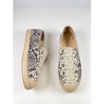 Stuart Weitzman Shoes Gray Catalan Snakeskin Embossed Espadrilles Loafer US 7 M Photo 1