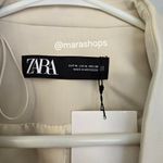 ZARA  Cream Inverted Lapel Long Blazer Jacket Photo 5