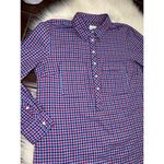 Gap Fitted boyfriend shirt Blue/red sz medium Photo 1