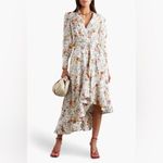Zimmermann Zimmerman White Linen Midi Wrap Dress in Floral Elka Vine Size 0 AU EUC Photo 0