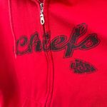 NFL Vintage Y2K Kansas City Chiefs Red Full Zip Hoodie Sweatshirt Crop MEDIUM? Photo 2