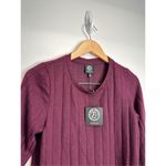 Bobeau  Shirt Womens Crewneck 3/4 Sleeve Burgundy Size Medium NWT Photo 1
