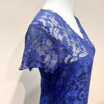 Midi Bodycon Dress Royal Blue V Photo 5