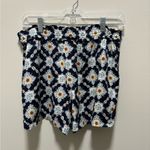 Anthropologie  Navy Floral High Waist Shorts Photo 1