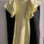 ZARA Yellow Ruffle Mini Dress Photo 0